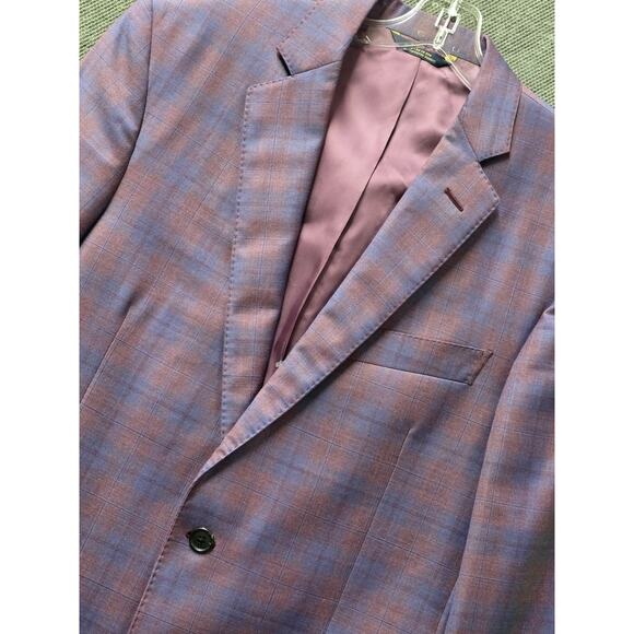 Brooks Brothers Italian Silk Classic Fit Wool-Linen-Silk Overcheck 1818 Sport 39 - Picture 3 of 7